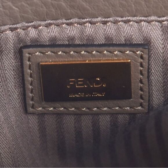 Gorgeous! Authentic Fendi Vitello Elite Petite 2Jours Tote Sepia - Picture 9 of 11
